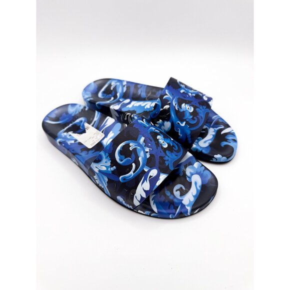 Versace Blue Baroccoflage Slides US 10 / EU 43 - Picture 4 of 11